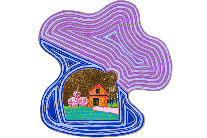 house panel painting gouache