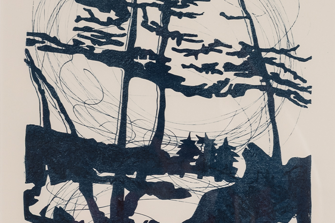 linoct print tree silhouette