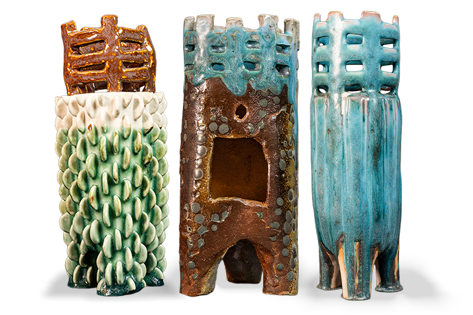 tower series ceramics pamela winegard artist